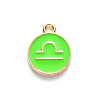 Alloy Enamel Pendants ENAM-S124-01A-06K-2