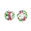 Handmade Two-Tone Lampwork Beads LAMP-T022-01A-01-2