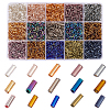 150g 15 Style Glass Bugle Beads SEED-PH0002-20-1