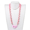 Personalized Acrylic & CCB Plastic Cable Chain Necklaces NJEW-JN02824-5