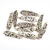 Electroplate Natural Dalmatian Jasper Pendants G-S344-24E-1