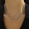 Non-Tarnish Stainless Steel Oval Link Chain Necklacces MF4965-2-4