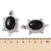 Natural Obsidian Pendants G-A095-04P-05-3