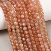 Natural Sunstone Beads Strands G-P621-6mm-01-1