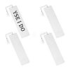 4Pcs Rectangle 201 Stainless Steel Blank Bookmarks AJEW-UN00004-1