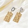 304 Stainless Steel Dangle Stud Earrings for Women EJEW-F412-01GP-02-2