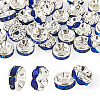 30Pcs 2 Colors Brass Rhinestone Spacer Beads RB-TA0001-29F-1