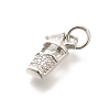 Brass Micro Pave Clear Cubic Zirconia Pendants KK-L225-009P-02-2