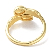 Brass Open Cuff Rings for Women RJEW-E292-20G-3