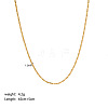 Titanium Steel Cardano Chain Necklaces PW-WG8A4BA-07-1