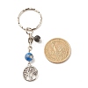 Natural Gemstone Beads Keychain KEYC-JKC00306-3