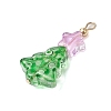 Star Transparent Glass Charms PALLOY-JF02751-4