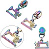 8 Pcs 4 Styles Zinc Alloy Replacement Zipper Sliders FIND-GF0001-41MC-4