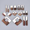 12Pcs 6 Styles Opaque Resin & Walnut Wood Pendants RESI-N053-22-1
