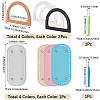 4Pcs 4 Colors PU Leather Oval Bottom FIND-CL0001-79A-2