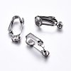 Tarnish Resistant 304 Stainless Steel Clip-on Earring Converters Findings X-STAS-O110-20P-4