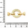 Brass Micro Pave Clear Cubic Zirconia Fold Over Clasps KK-U059-54G-3