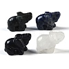 Natural Mixed Gemstone Elephant Figurines DJEW-M015-02-1