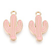 Light Gold Plated Alloy Pendants LS-X-ENAM-T009-12B-2