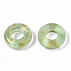 Transparent Spray Painted Glass European Beads LS-GLAA-N035-04J-2
