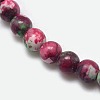 Synthetic Fossil Beads Strands G-L028-8mm-01-3