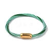 304 Stainless Steel with Polyester Metallic Cord Bracelets for Women BJEW-Z145-01G-6