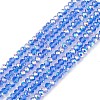 Transparent Electroplate Glass Beads Strands EGLA-F156-AB07-1