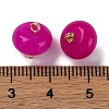 Natural White Jade Dyed Saucer Charms with Rack Plating Golden Tone Brass Bails KK-B103-17B-02-3