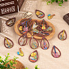 40Pcs 10 Styles Printed Wood Pendants Sets WOOD-TA0001-77-15