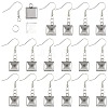 DIY Square Dangle Earring Making Kits DIY-FS0009-17-1