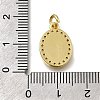 Brass Micro Pave Clear Cubic Zirconia Pendants ZIRC-I070-083G-3