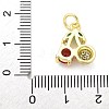 Brass Micro Pave Cubic Zirconia Pendants KK-S511-03A-G-3