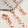 Brass Heart Link Bracelets for Women BJEW-G735-07RG-3