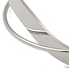 304 Stainless Steel Plain Cuff Bracelet BJEW-B076-02P-3