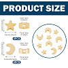 10Pcs 2 Styles Brass Beads KK-TA0003-27-2