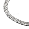 304 Stainless Steel Herringbone Chain Necklace NJEW-D045-11P-3