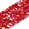 Electroplate Transparent Glass Beads Strands LS-GLAA-N021-4mm-08-1