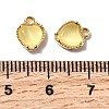 Heart Brass Charms KK-D024-02C-G-3