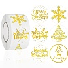 Christmas Theme Adhesive Roll Sticker Labels DIY-S001-07C-1