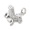Brass Micro Pave Cubic Zirconia Pendants KK-Z073-17P-2