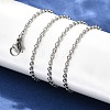 Tarnish Resistant Classic Plain 304 Stainless Steel Mens Womens Cable Chain Necklace Making STAS-P045-01P-2
