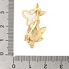 Brass Micro Pave Clear Cubic Zirconia Fold Over Clasps KK-S382-17G-3