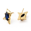 Cubic Zirconia Star Stud Earrings EJEW-G297-26G-3