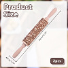 Flower Print Wood Rolling Pin AJEW-WH0528-06-1-2