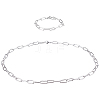 304 Stainless Steel Paperclip Chains STAS-UN0012-44-2