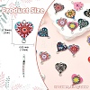 30Pcs 15 Colors Alloy Enamel Connector Charms ENAM-YW0005-79-2