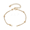 2Pcs 2 Colors 304 Stainless Steel Singapore Chain Bracelets Making AJEW-JB01307-2