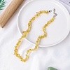 Natural Citrine Chips Bead Necklace PW-WG87743-03-1