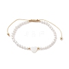 Shell Pearl Braided Bead Bracelets BJEW-JB11479-03-1