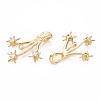 Brass Micro Pave Clear Cubic Zirconia Pendants KK-S356-720A-2